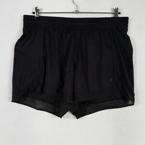 Athleta Mesh Racer Run Short 4" 1X Black Lined Athletic Running Workout